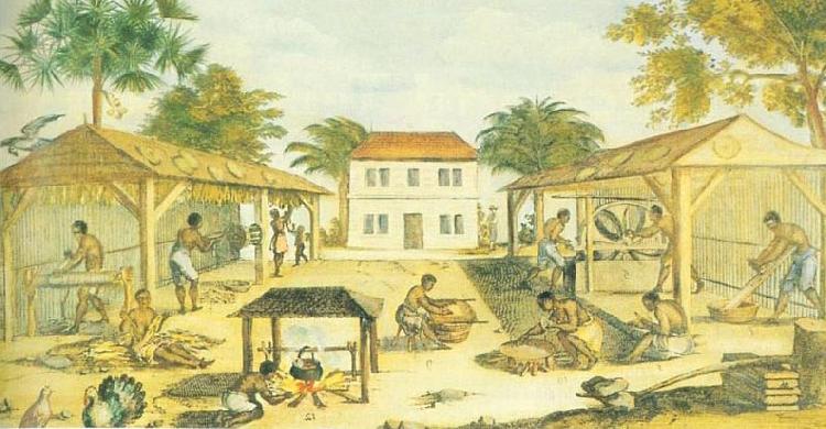 unknow artist Slaves working in 17th-century Virginia oil painting picture